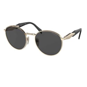 Prada Pr 56ZS ZVN5S0 54 Kadın Oval Gold Metal Güneş Gözlüğü